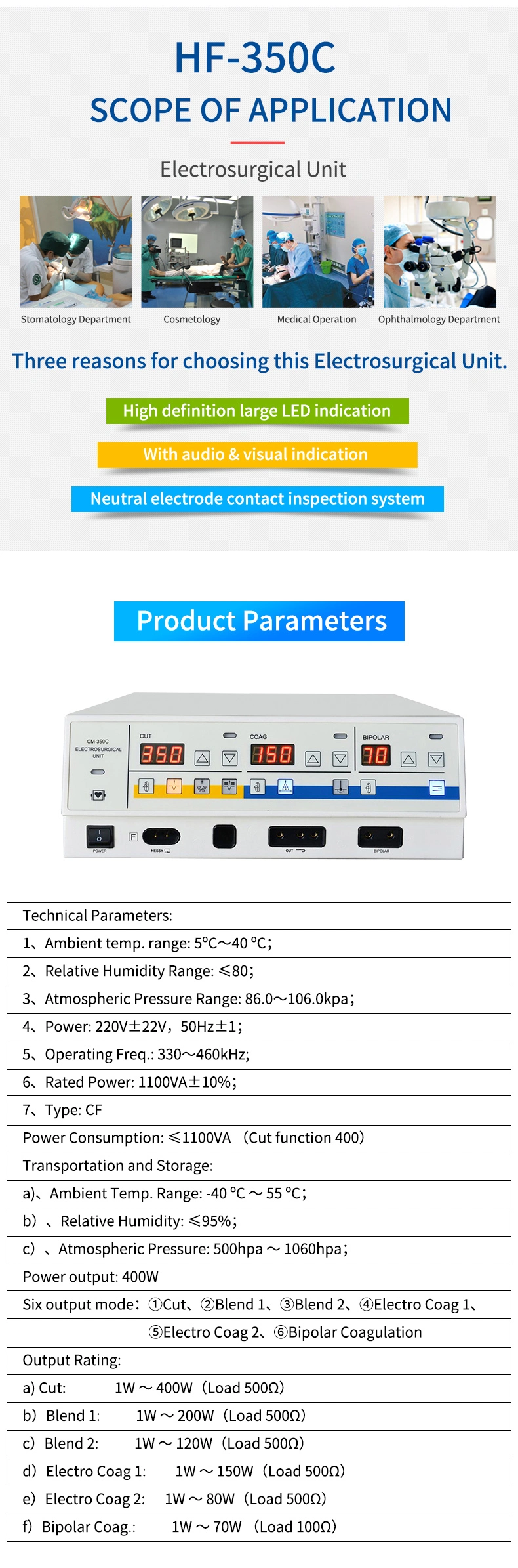 Veterinary Instruments Mini High Frequency Electrosurgical Unit (TNCM-350C)