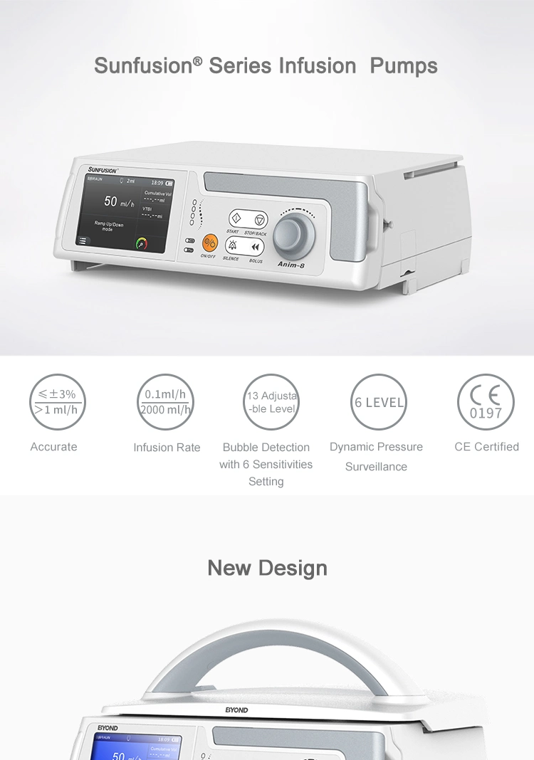 Byond Medical High Precision Micro Intravenious Automatic Syringe/Infusion Pumps with Touch Screen for Best Manufacturer Price in China